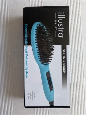 Blue Styling Brush - Heated ThermoBristle Hair Brush